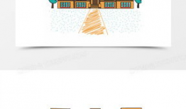 教学楼的漫画,校园生活剪影